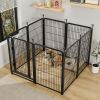 Dog Playpen 8 Panels 40" Height Heavy Duty Dog Fence Puppy Pen for Large Medium Small Dogs Indoor Outdoor Foldable Pet Exercise Pen