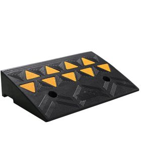 VEVOR Rubber Curb Ramp 4.25" Rise Height Sidewalk Curb Ramp, 11.8" Width 19.7" Length Driveway Ramp for Curb, 15T Heavy Duty Rubber Ramp for Forklifts