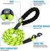 Rope Dog Leash, Heavy Duty Dog Leash with Comfortable Padded Handle and Highly Reflective Threads for Small Medium and Large Dogs, Green