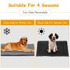 Dog Bed Mat Comfortable Fleece Pet Dog Crate Carpet Reversible Pad Joint Relief M Size