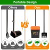 Pooper Scooper Kit Dog Poop Rake & Swiveling Bin Poop Heavy Duty Pick Up Tool with Extra Long Handle 35 Waste Bags Dispenser