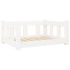 Dog Bed White 25.8"x19.9"x11" Solid Wood Pine