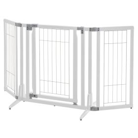 Richel Premium Plus Freestanding Pet Gate (Option: Origami White)