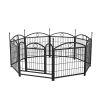 Dog Playpen Indoor 24 inch 8 Panels Metal Dog Pen Pet Dog Fence Outdoor Exercise Pen with Doors