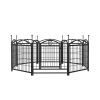 Dog Playpen Indoor 24 inch 8 Panels Metal Dog Pen Pet Dog Fence Outdoor Exercise Pen with Doors