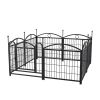 Dog Playpen Indoor 24 inch 8 Panels Metal Dog Pen Pet Dog Fence Outdoor Exercise Pen with Doors