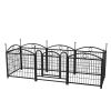 Dog Playpen Indoor 24 inch 8 Panels Metal Dog Pen Pet Dog Fence Outdoor Exercise Pen with Doors